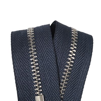 Black Brass Jean Zipper, Semi Auto Lock Slider Zipper kim loại