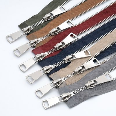 2 Way mở cuối răng bình thường kim loại khóa khóa cho áo khoác da