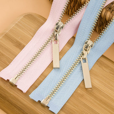 Kim loại bền Zipper vàng răng kẽm hợp kim loại mở quần áo phụ kiện