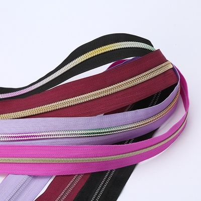 # 5 Nylon Zipper Rainbow Teeth For Garments Phố ngoại ô mặc trang phục chính thức