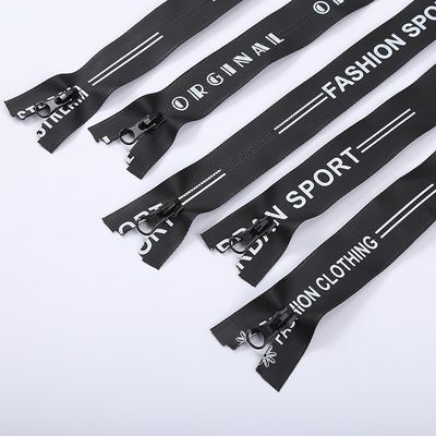 Tự động khóa zipper nylon với in thể thao cho quần áo giày túi chống nước