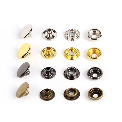 Sữa kẽm hợp kim đồng kim loại Press Stud nút Prong Snap nút buộc cho quần áo