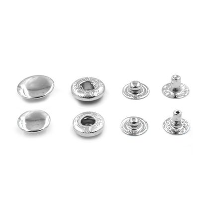 Sữa kẽm hợp kim đồng kim loại Press Stud nút Prong Snap nút buộc cho quần áo