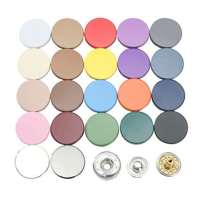 Thiết bị trang trí Bút tròn hợp kim kẽm Custom Metal Snap Buttons For Clothes