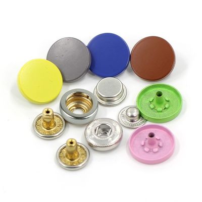 Thiết bị trang trí Bút tròn hợp kim kẽm Custom Metal Snap Buttons For Clothes