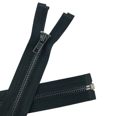 Đồ bán buôn 5# mở đầu đa màu tùy chỉnh màu kim loại zip súng đen răng vàng kim loại áo khoác zipper