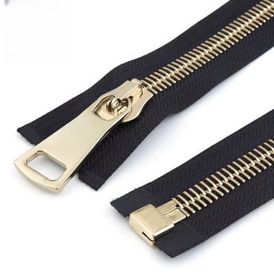 3#5#8#10#15#Métal zipper kiểu châu Âu răng mịn răng Thụy Sĩ răng bóng vàng zipper bạc đen niken tự khóa kéo kim loại zipper