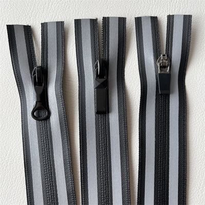 TPU/PU Water-Resistant Zipper,Waterproof Zippers with Reflective Strip on 2 Side cho ngoài trời, áo khoác, quần áo