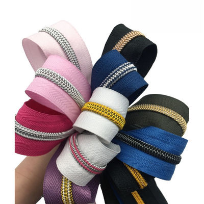 5# Nylon Zipper Gold Colorful Electroplating Teeth Gold And Silver Onion Zipper zipper nylon để bán