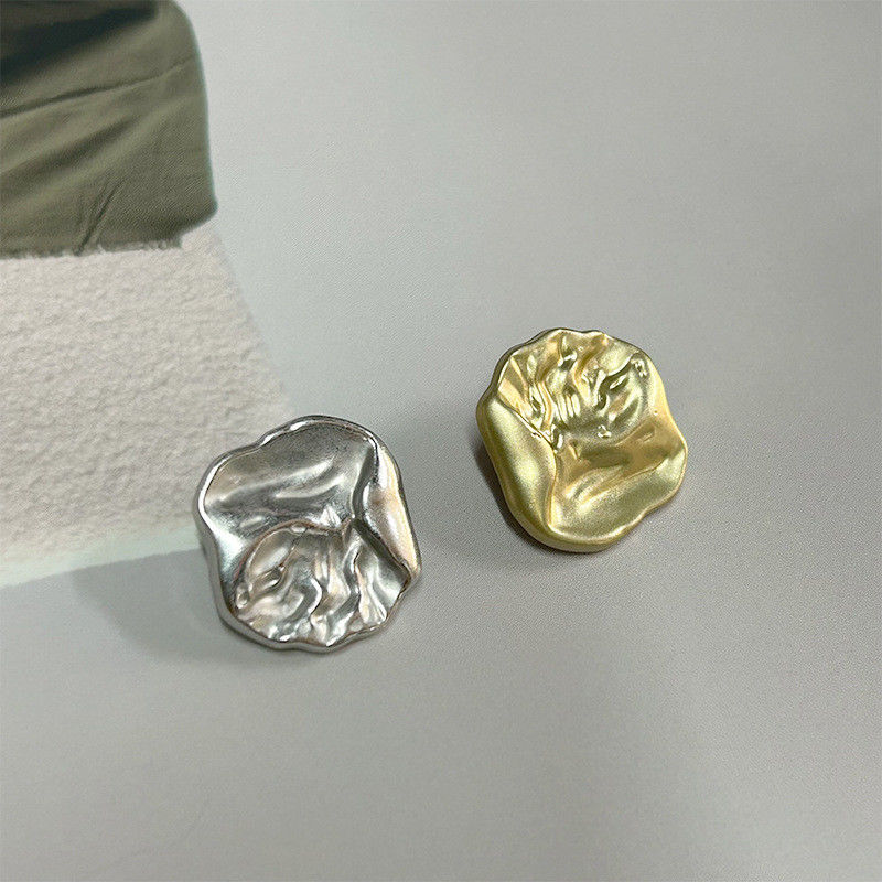 9MM Thiết kế bạc vàng may áo khoác ngọc trai mùa đông sang trọng nhôm kim loại nút cho quần áo
